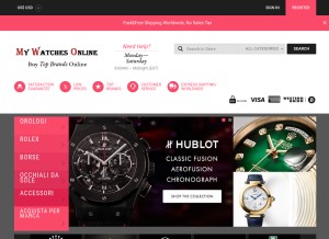 How replicarolexorologi.it looks like on a tablet such as an iPad.