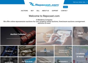 How repocast.com looks like on a tablet such as an iPad.