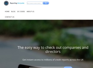 How reportingaccounts.com looks like on a tablet such as an iPad.