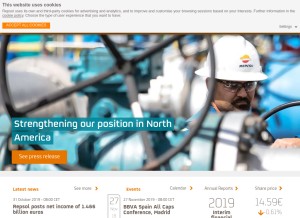 How repsol.com looks like on a tablet such as an iPad.