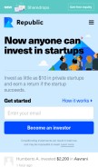 How republic.co looks like on a mobile device such as an iPhone.