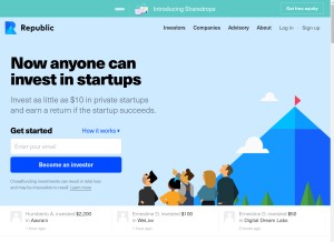 How republic.co looks like on a tablet such as an iPad.