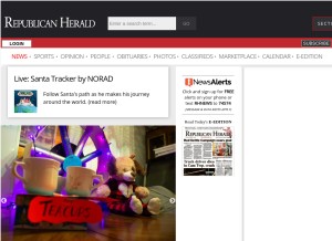 How republicanherald.com looks like on a tablet such as an iPad.