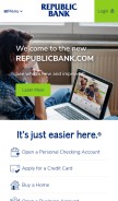 How republicbank.com looks like on a mobile device such as an iPhone.