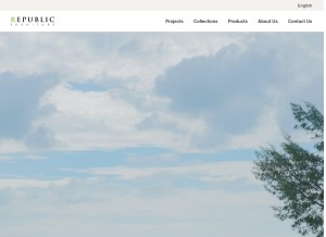 How republicfurnitures.com looks like on a tablet such as an iPad.