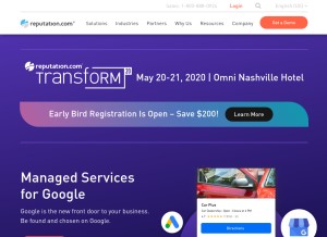 How reputation.com looks like on a tablet such as an iPad.