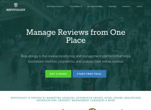 How reputology.com looks like on a tablet such as an iPad.