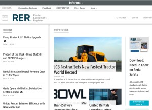 How rermag.com looks like on a tablet such as an iPad.