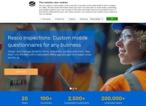 How resco.net looks like on a tablet such as an iPad.