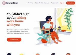 How rescuetime.com looks like on a tablet such as an iPad.