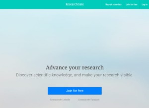 How researchgate.net looks like on a tablet such as an iPad.