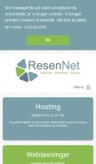 How resennet.dk looks like on a mobile device such as an iPhone.