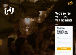 How reserverunbar.fr looks like on a tablet such as an iPad.