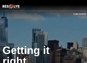 How resolvemarine.com looks like on a tablet such as an iPad.