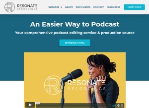 How resonaterecordings.com looks like on a tablet such as an iPad.