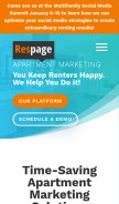 How respage.com looks like on a mobile device such as an iPhone.