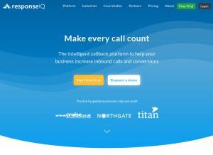 How responseiq.com looks like on a tablet such as an iPad.