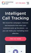 How responsetap.com looks like on a mobile device such as an iPhone.