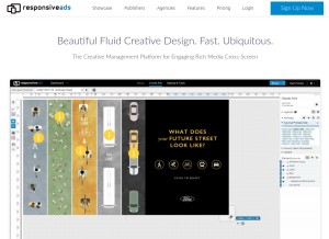 How responsiveads.com looks like on a tablet such as an iPad.