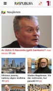 How respublika.lt looks like on a mobile device such as an iPhone.