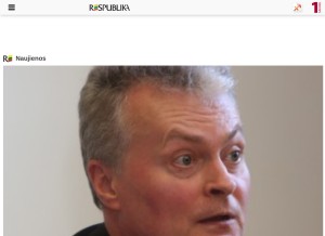 How respublika.lt looks like on a tablet such as an iPad.