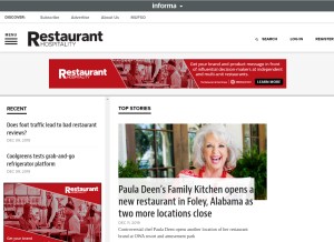 How restaurant-hospitality.com looks like on a tablet such as an iPad.