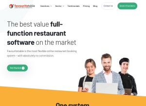 How restaurant.favouritetable.com looks like on a tablet such as an iPad.