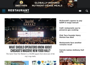 How restaurantbusinessonline.com looks like on a tablet such as an iPad.
