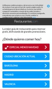 How restaurantes.com looks like on a mobile device such as an iPhone.
