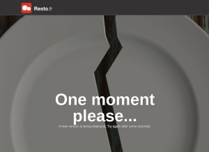 How resto.fr looks like on a tablet such as an iPad.