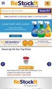 How restockit.com looks like on a mobile device such as an iPhone.