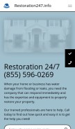 How restoration247.info looks like on a mobile device such as an iPhone.