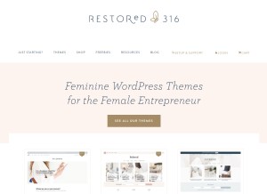 How restored316designs.com looks like on a tablet such as an iPad.