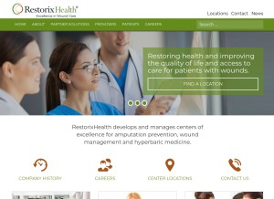 How restorixhealth.com looks like on a tablet such as an iPad.