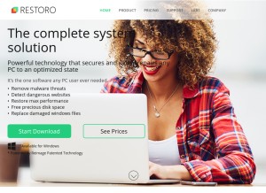 How restoro.com looks like on a tablet such as an iPad.