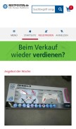 How restposten.de looks like on a mobile device such as an iPhone.