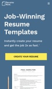 How resume-now.com looks like on a mobile device such as an iPhone.