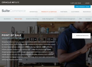 How retailanywhere.com looks like on a tablet such as an iPad.