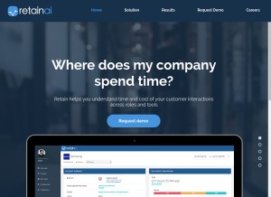How retain.ai looks like on a tablet such as an iPad.
