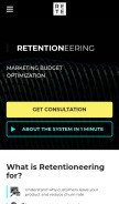 How retentioneering.com looks like on a mobile device such as an iPhone.