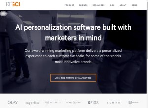 How retentionscience.com looks like on a tablet such as an iPad.