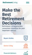 How retirementliving.com looks like on a mobile device such as an iPhone.