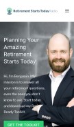 How retirementstartstodayradio.com looks like on a mobile device such as an iPhone.