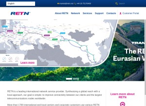 How retn.net looks like on a tablet such as an iPad.