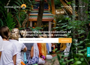 How retreat.guru looks like on a tablet such as an iPad.