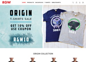 How retrogamingwear.com looks like on a tablet such as an iPad.