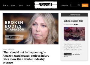 How revealradio.org looks like on a tablet such as an iPad.