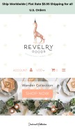 How revelrygoods.com looks like on a mobile device such as an iPhone.