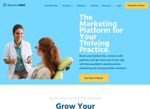 How revenuewell.com looks like on a tablet such as an iPad.