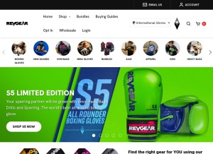 How revgear.com looks like on a tablet such as an iPad.